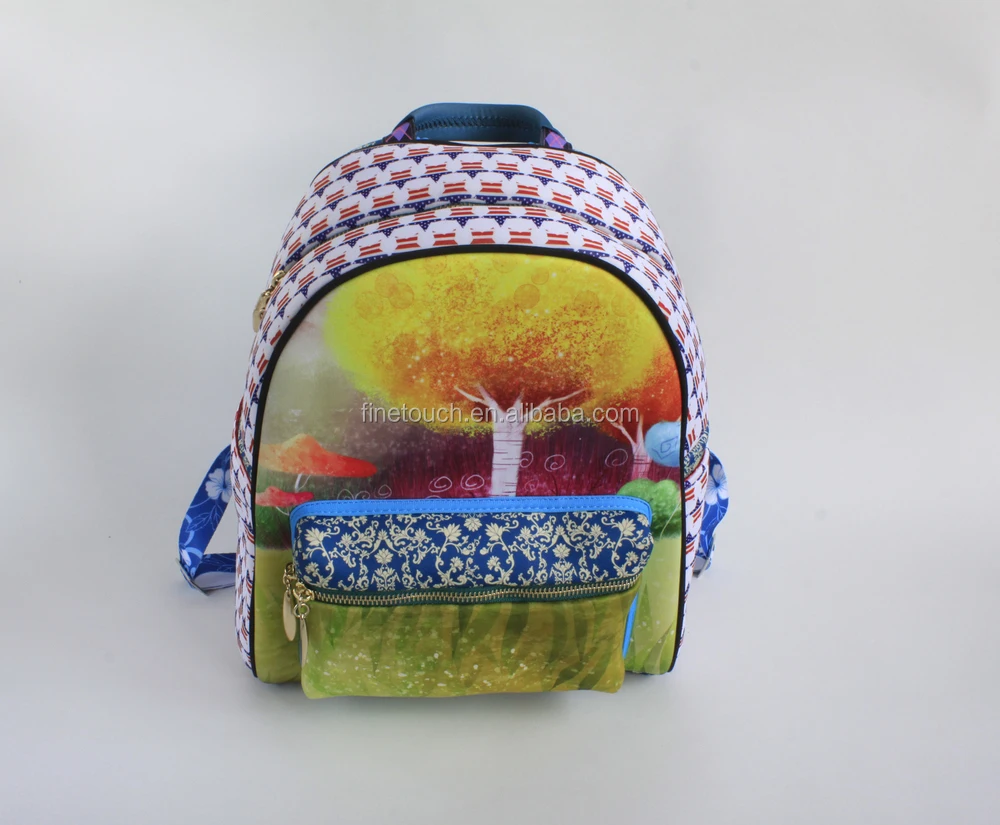 New design children backpack neoprene waterproof kids school bag