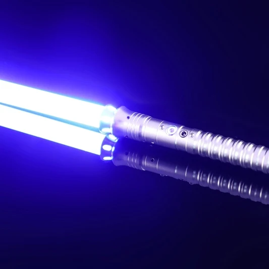 Yanqingsaber светодиодный световой меч rgb изменяющий цвет тяжелая дуэльная сабля С бластером вспышка на боестолкновенной силе металлическая рукоять