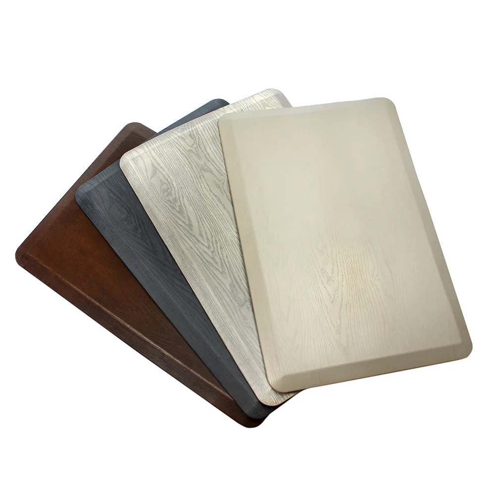 Wholesale customization anti-fatigue faux wood grain floor mat