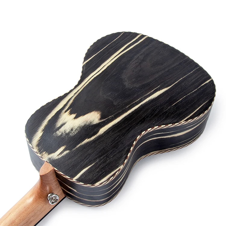 new design smiger brand 24 inch Tenical wood 4 strings black ukulele concierto