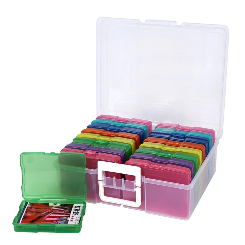 Photo and Craft Keep Storage Organizing Box with 16 individual photo cases