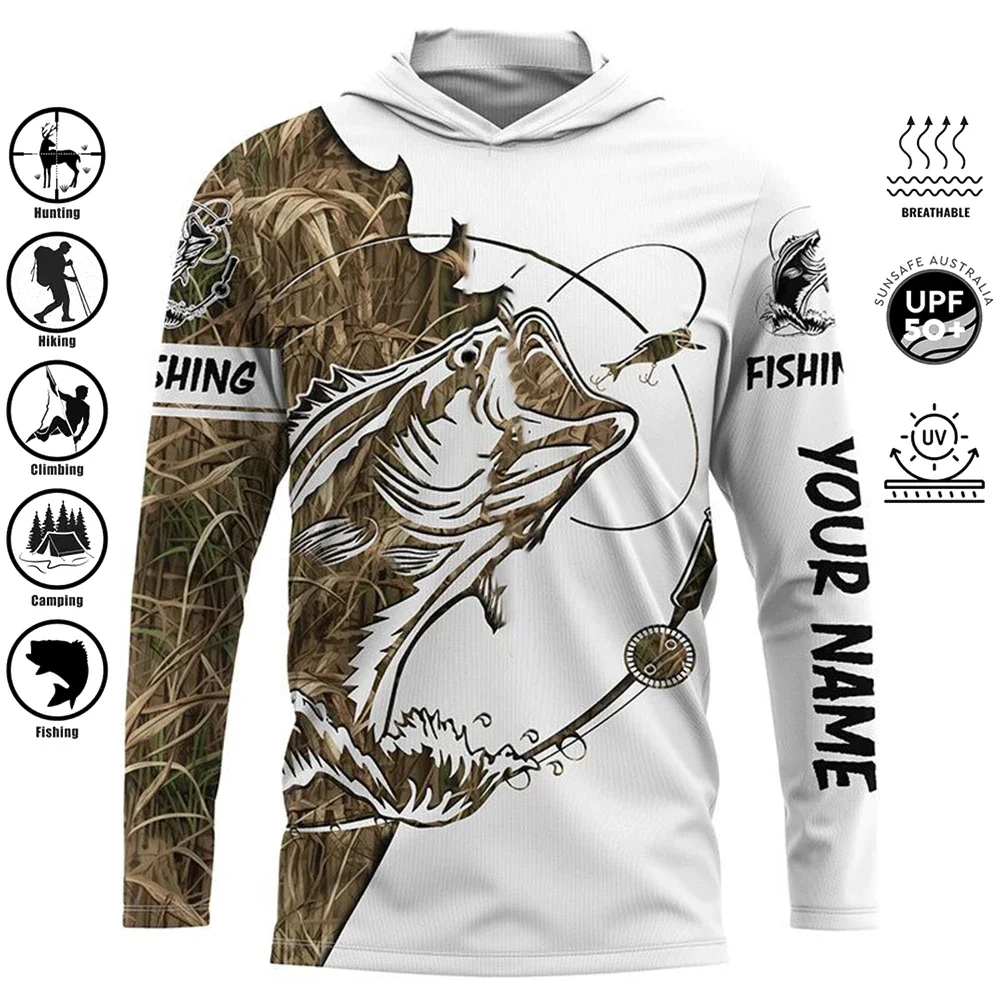 Custom Logo 100% Polyester Sublimated Jersey UPF 50 Fishing Shirts Outdoor Long Sleeve Performance Fishing Wear