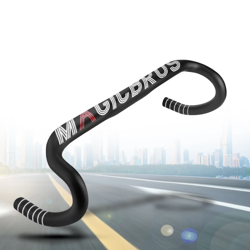 2024 New Standards 31.8*380mm 400mm 420mm Carbon Track Handlebar Full Toray T800 Carbon Fiber Road Handlebar