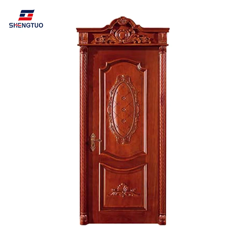China Hand carved India Solid teak wood front door