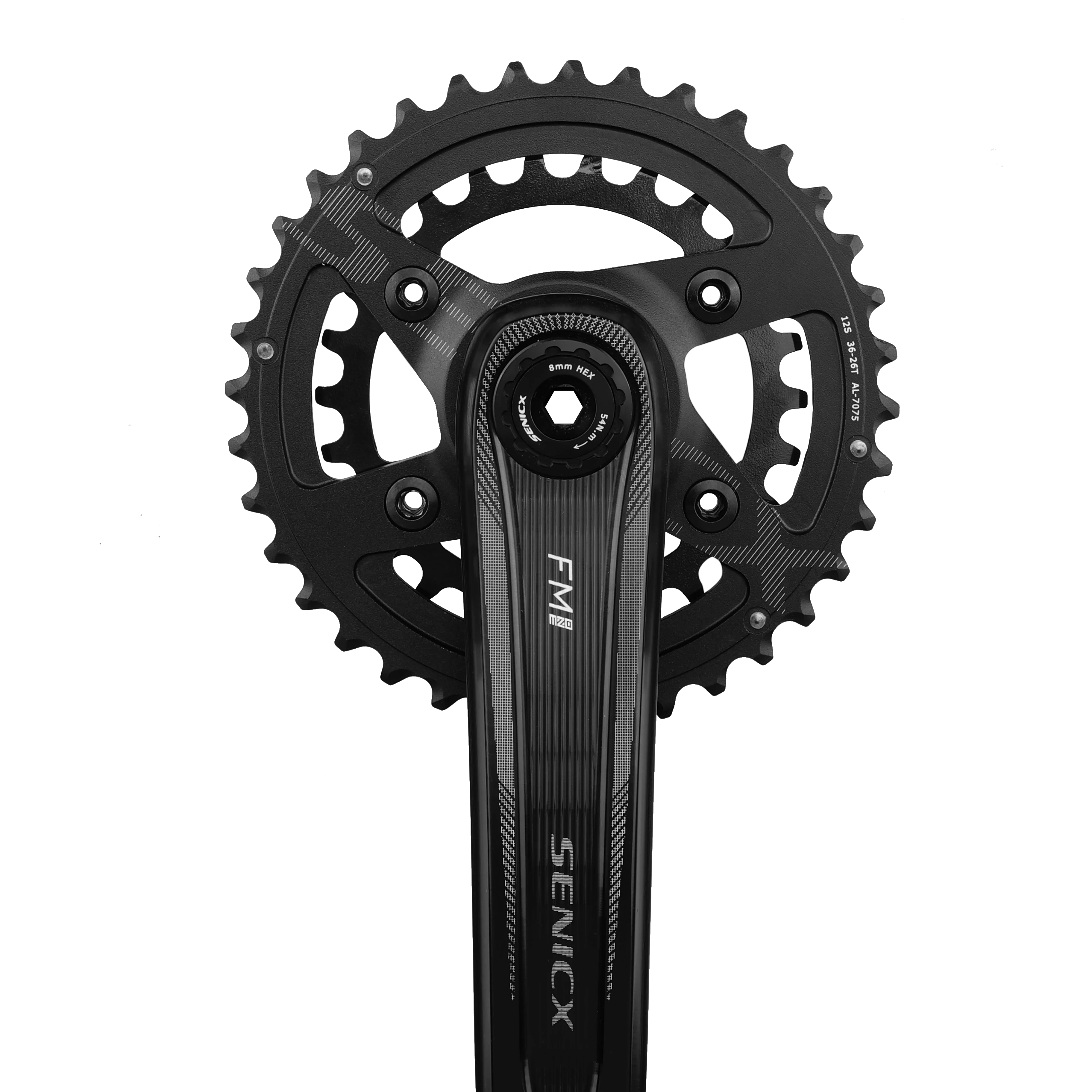 SENICX MTB Crankset 170/175mm 26T/36T two Sprockets Direct Mount 11S/12S Mountain Bike Boost CNC with Bottom Bracket