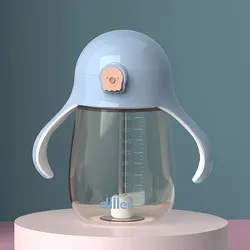 PPSU bpa free baby kids milk straw water bottle for baby