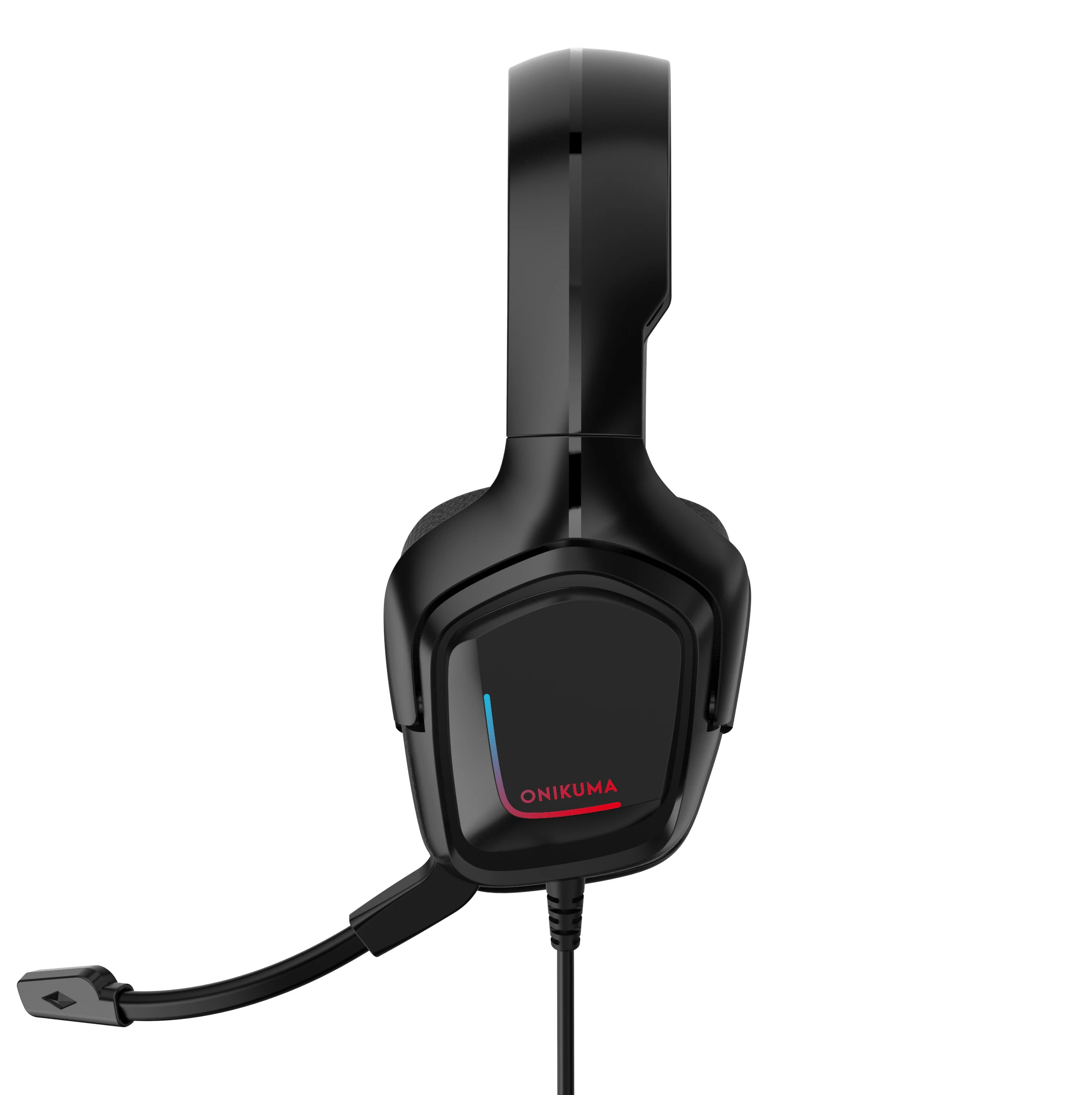 Hot style gaming headset active noise reduction wire controlled tuning band headphone stretch computer headset
