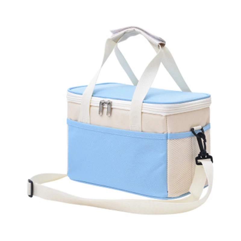 hot sale portable multi-color good heat insulation effect oxford fabric adult lunch bag thermal picnic cooler bag