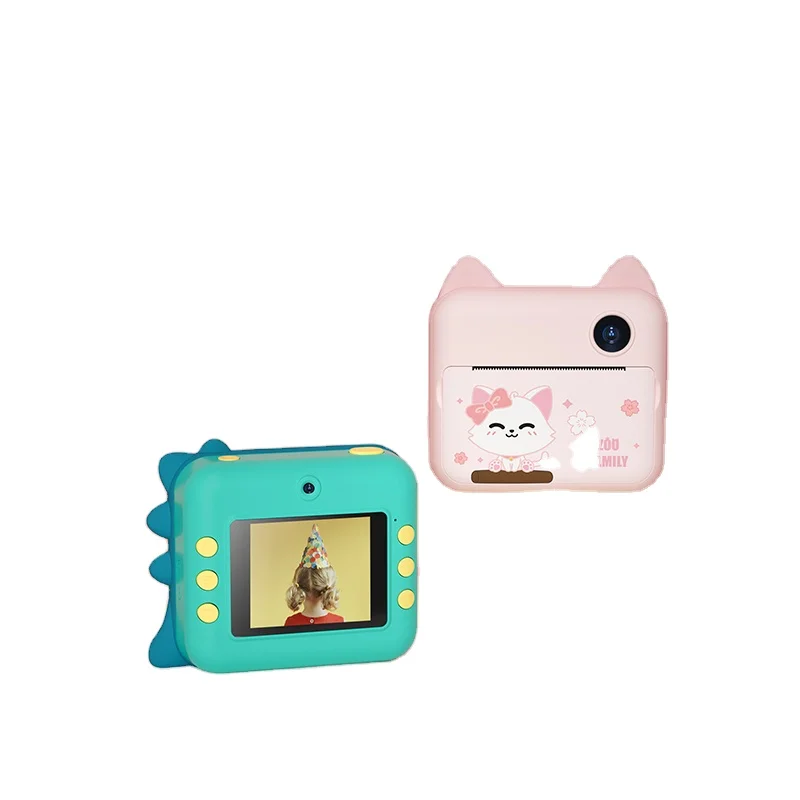 Cheap Price 2 In1 Thermal Black White Wifi Printing Kid Camera Printer Mini 2.4inch Screen 1200P Instant Photo Printer Camera