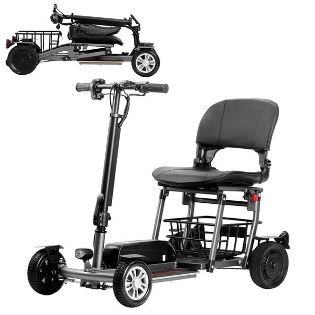 Top Selling 4 wheels Lightweight Folding Electric Mobility Scooter Portable Electric Mobility Scooter With Lithium Battery