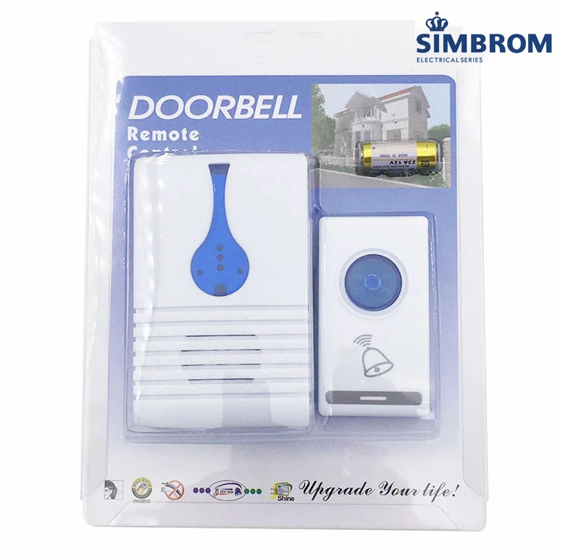 ring bell doorbell Wireless New Wireless Waterproof Doorbell  Plug Home Intelligent Door Bell Bell Chimes 1 Button 1 Receiver st