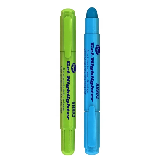 SIPA SH892 High Quality Wholesale Non-toxic Muti-color Ink Jet Proof No Smudge Washable Color Durable Gel Highlighter