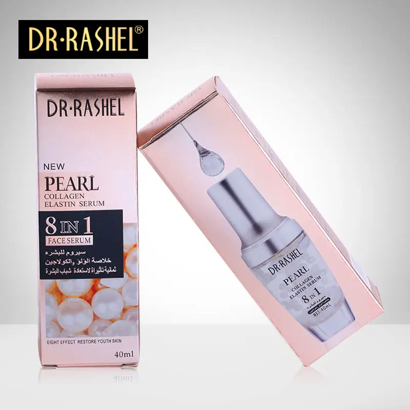 DR.RASHEL Pearl Collagen Ampoule Elastin Moisturizing Whitening Essence Face Serum Makeup Primer