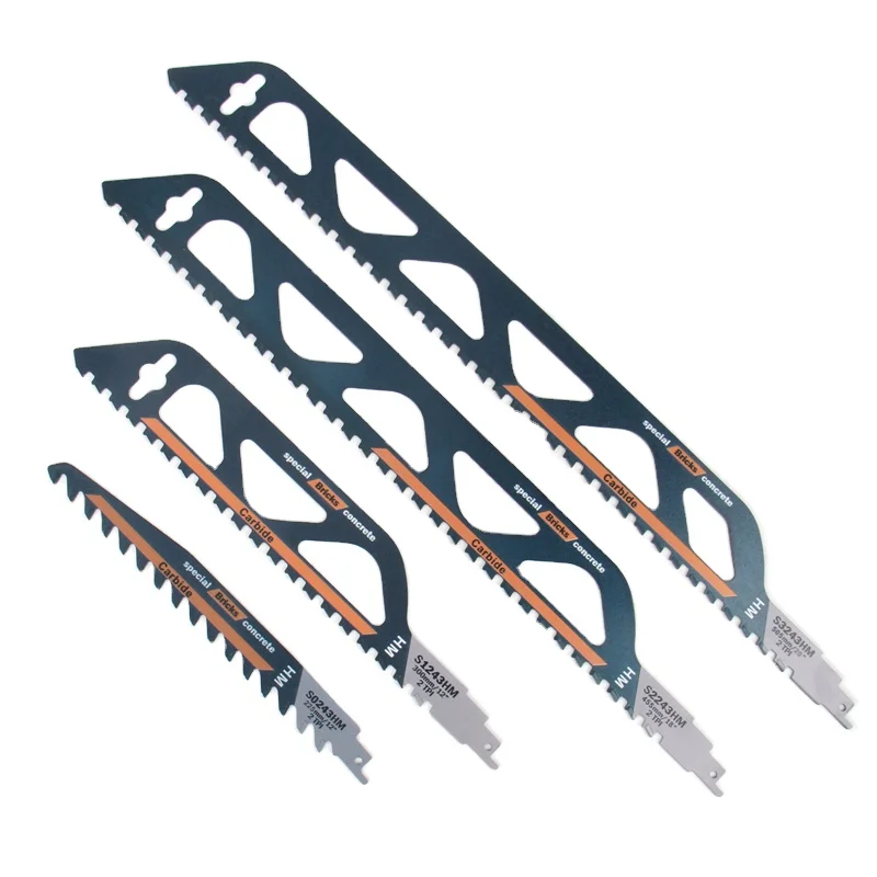 225/300/455/505mm Tungsten Carbide Alloy Demolition Reciprocating Saw Blade Jig Saw Blades For Aerated Cement Bricks