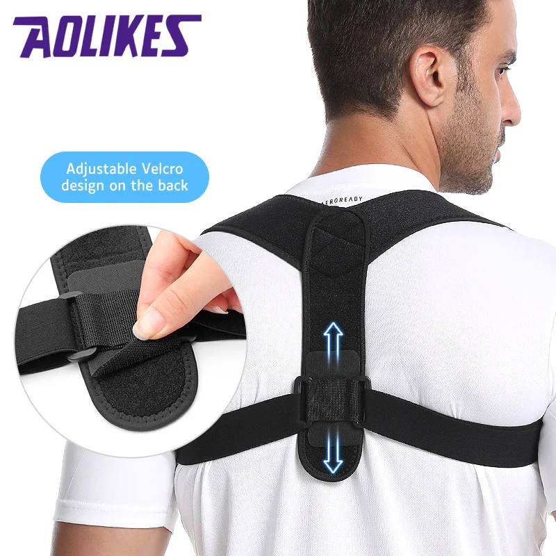 Aolikes Back Support Upper Back Brace Comfort Posture Corrector Clavicle And Shoulder Support For Men And Women