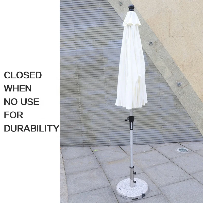 2.5m 12ft 24K Panels Garden Sunshade Park Outdoor Aluminum Pole 360 Degree Rotation Parasol Umbrellas