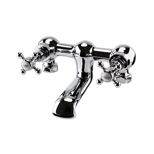 Traditional Desk Bath Tap With Shower & Whole Brass Tap With Cross Handle