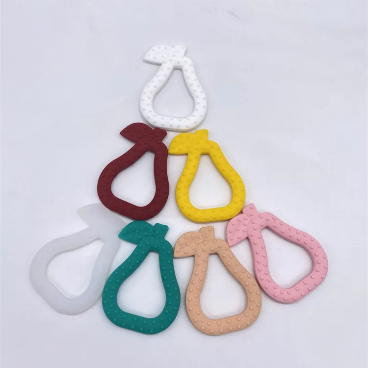 Unisex 0 to 24 Months 2 to 4 Years Old Silicone Pear Toy Baby Teether