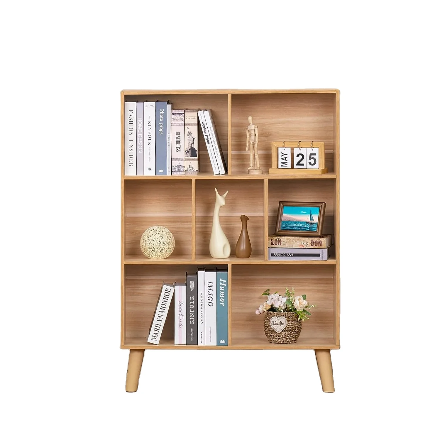Factory Direct Sales-Multifunctional Wooden Storage Shelf for Living Room Wardrobe Bedroom-Display Wood Shelf