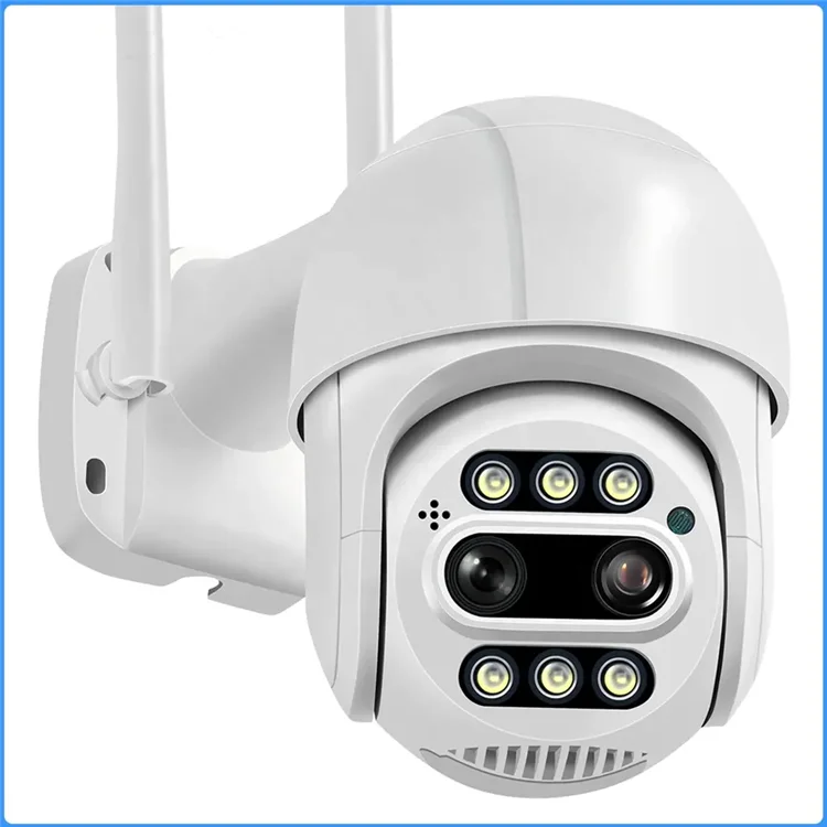 8MP 4K PTZ IP Camera 8x Zoom Dual-Lens Human Detect CCTV Camera Outdoor CCTV Wifi Video Surveillance Camera ICSEE Alexa