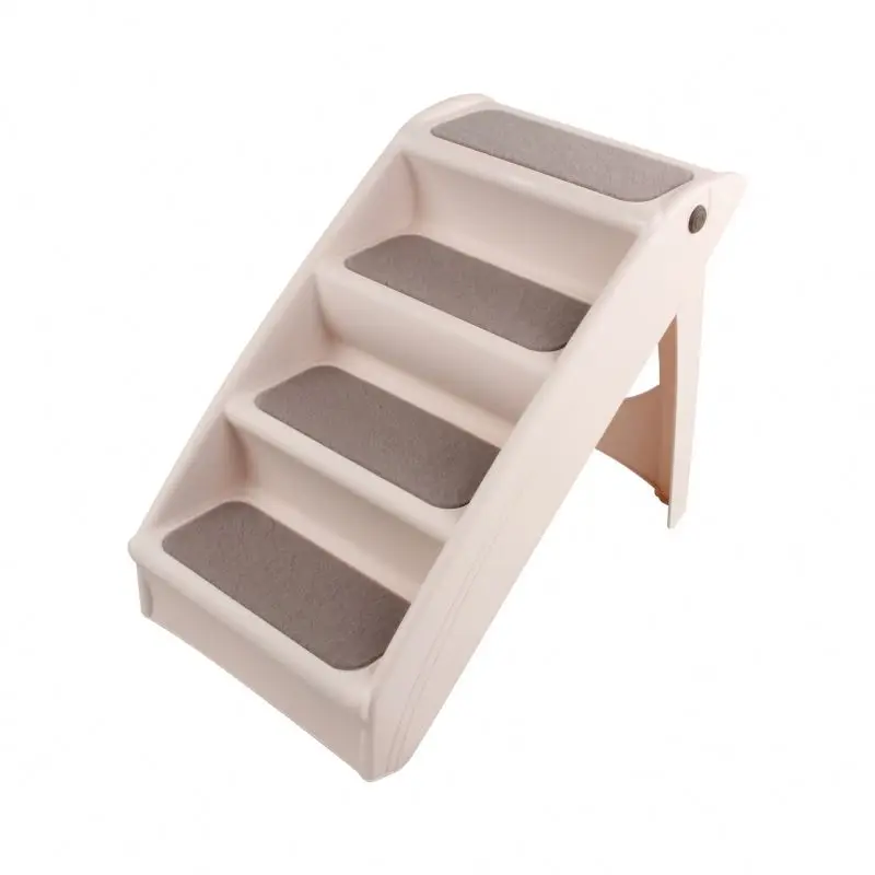 Non-skid Pet Furniture Durable Folding Dog Stairs Dog Steps for High Beds Plastic Pet Dog Stairs