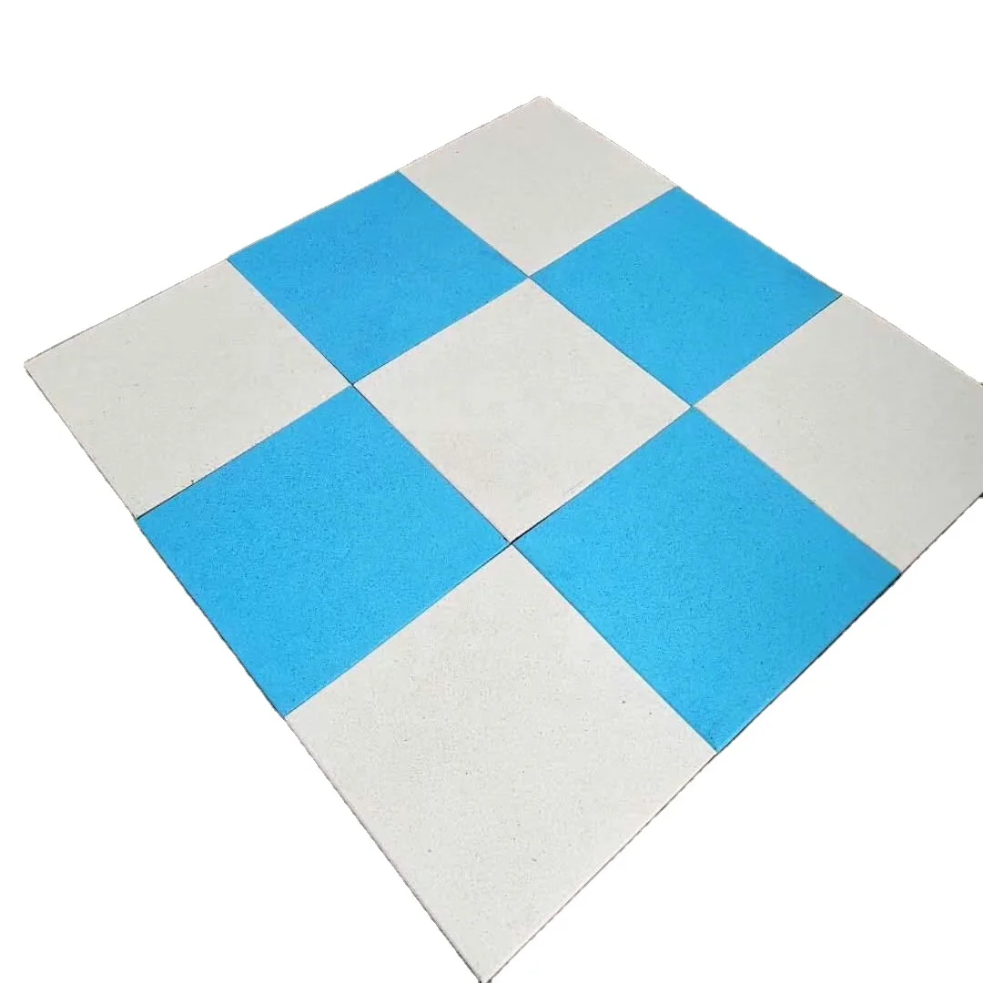 UNISPORT High Quality Shock Absorption Rubber Mat 50cmx50cm 1mx1m Gym Rubber Flooring Mat