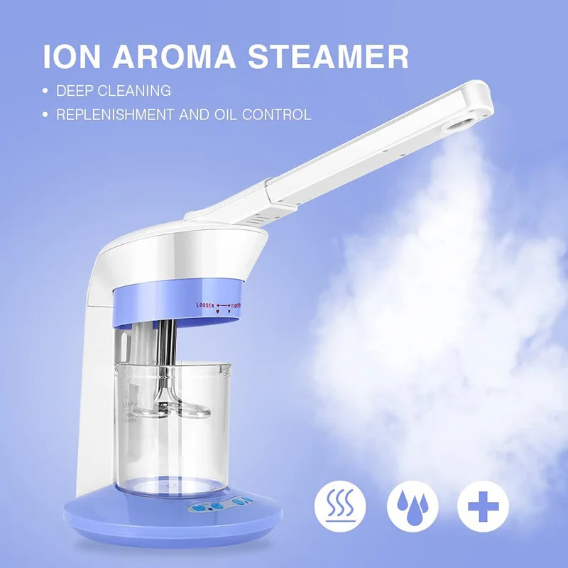 Face Steaming Device 2 in 1 Nano Ionic Hot Professional Spa Luxury Stand Ozone Steam Manual steamer machine facial