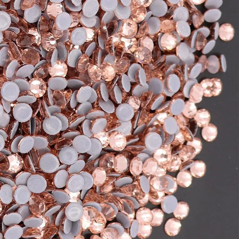 Crystal Flat Back Strass Glass Lron On Rhinestone SS8 Cut Hot Fix Rhinestones Bulk AB Nail Art Rhinestones