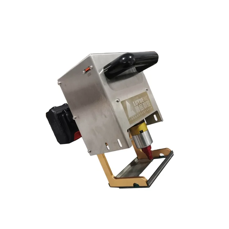 Battery power supply electric handheld dot peen engraving machine for metal curved object flat board marking machine price