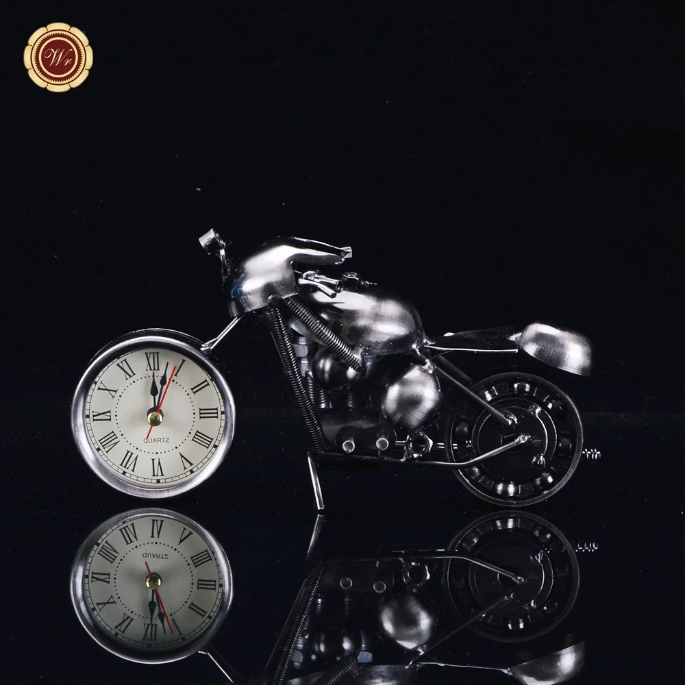 Wholesale Mini MotorBike Toy Collectible Gifts Modern Clocks Home Decor Metal Die Cast Motorcycles Model