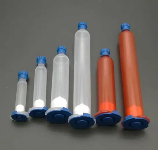 New  Us Style Adhesive Plastic Dispensing Adapter Glue 30Cc Transparent Cylinder Fluid Oral Dispenser Black Syringe Barrel