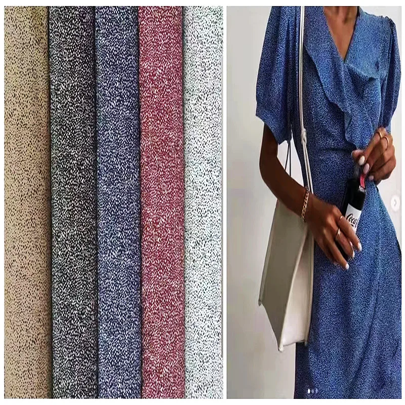 High Quality 100% Polyester Pleated Crepe Chiffon Fabric For Fashion Dress