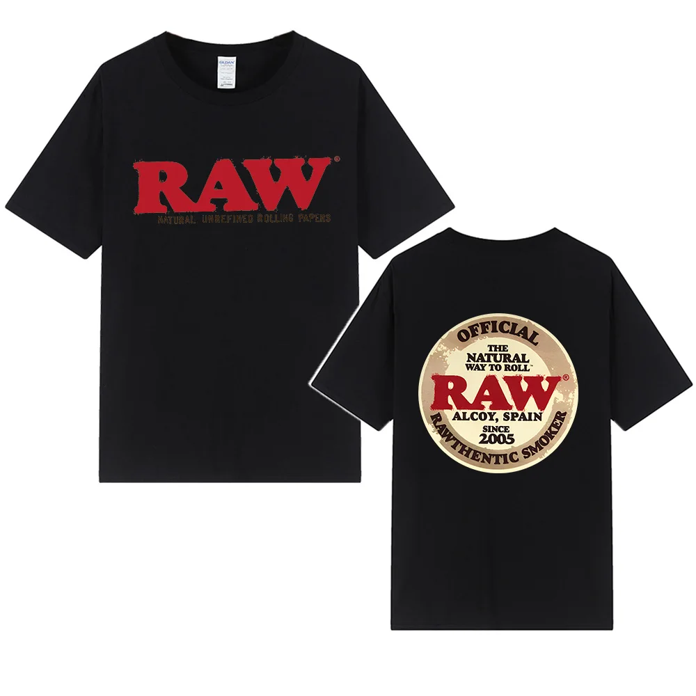 Cheap Price Custom DTF DTG Screen Printed Backwoods Cookie RAW 100% Cotton Hip Hop Casual Streetwear T Shirt