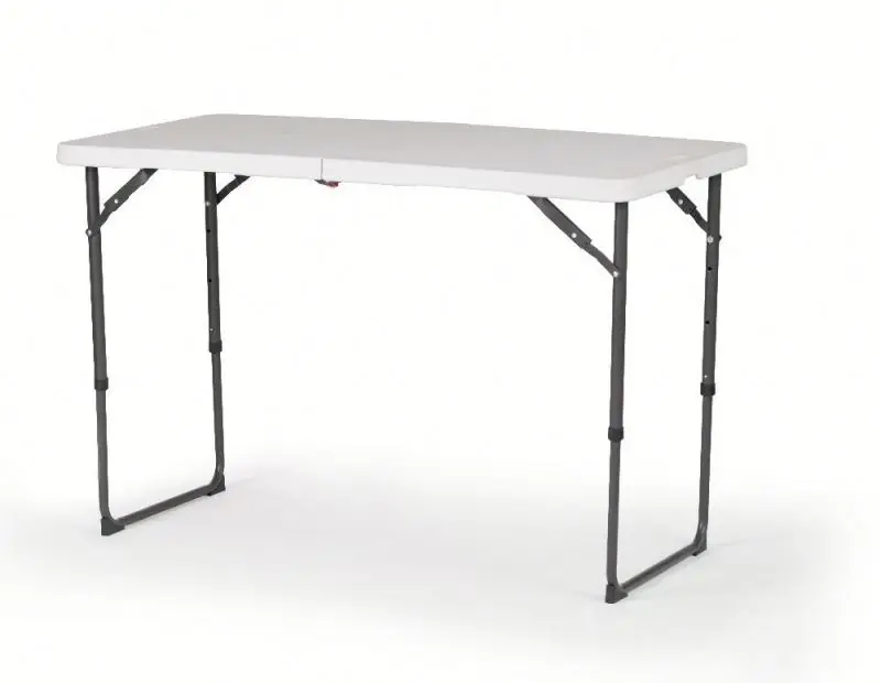 widely used 4ft HDPE fold in half table with height adjustable