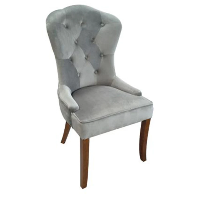  Hendry Factory Luxury Leather/Fabric casino chaise cadeira sedie sillas Dining Chair With Backrest Restaurant Solid