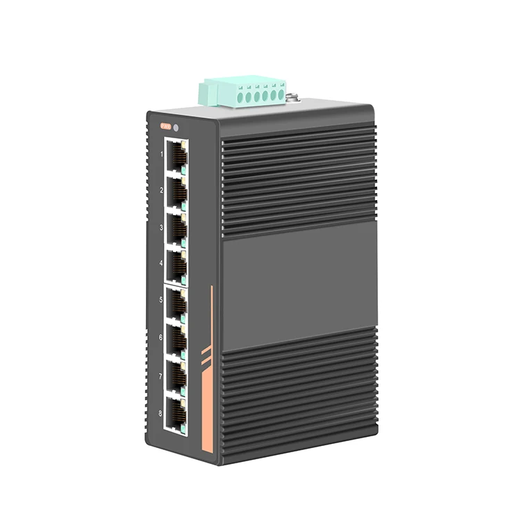 MOXA industrial grade 8 port 10/100base din rail mount POE ethernet switch