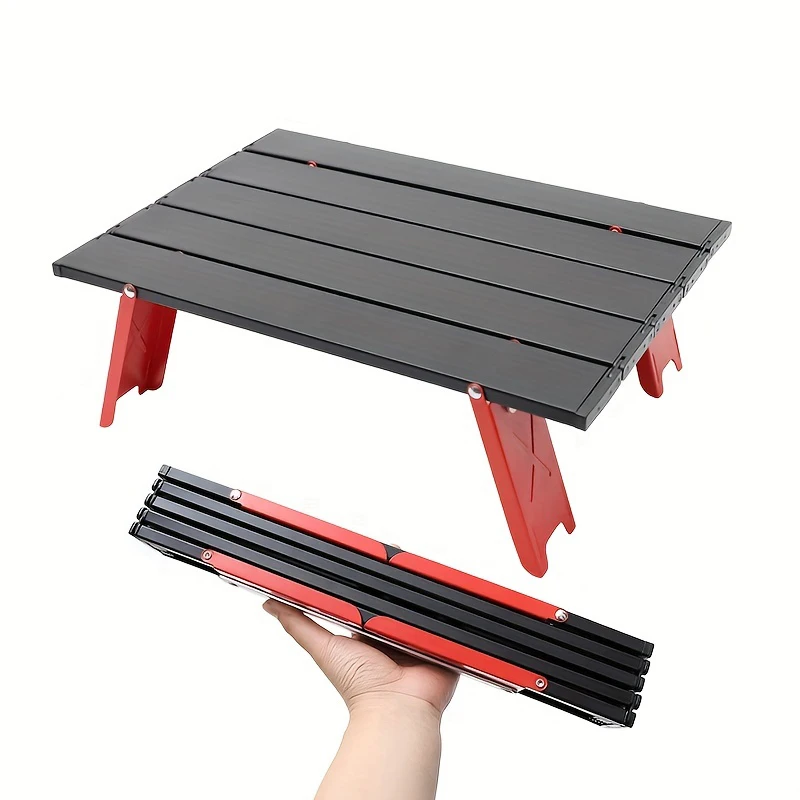 Mini Folding Aluminum Alloy Foldable Mini Camping Table For Outdoor Picnic, Barbecue, Camping