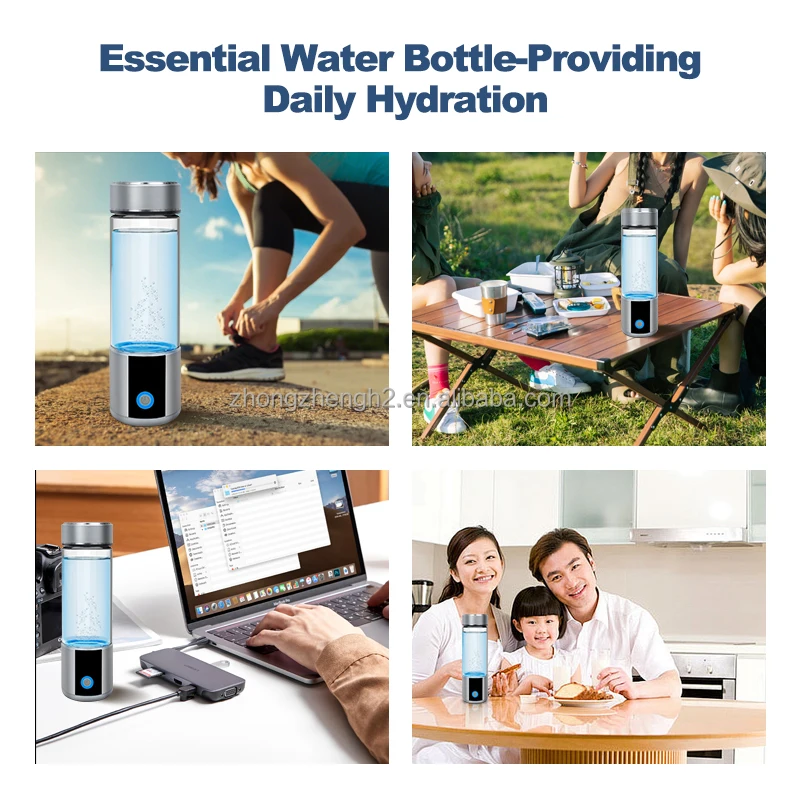 Portable Smart Rechargeable PEM SPE Hydrogen Water Bottle Generator Hydrogen Water Bottle Generator