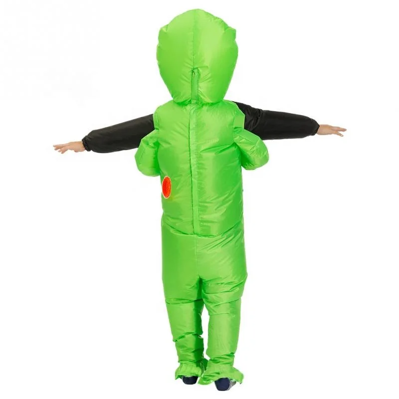  Забавный надувной костюм зеленый инопланетянин для взрослых и детей вечеринки нарядный