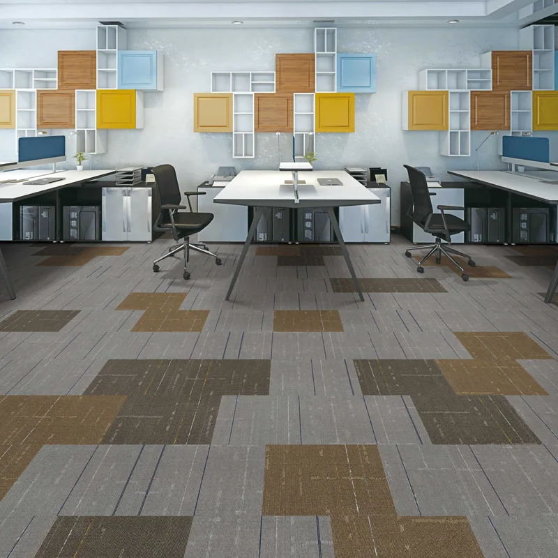 Wholesale Modern PVC Backed Nylon Tufting 50x50 Office Floor Carpet Tiles New Design Shanghai Hangju Find series