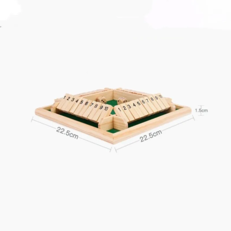 kids nathematics training gift 2-4 players mini dice up wager game adult mystic shut the box large wooden board games