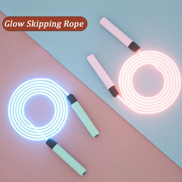 2021 High quality luminous jump rope led light up jump rope for kids glow jump rope