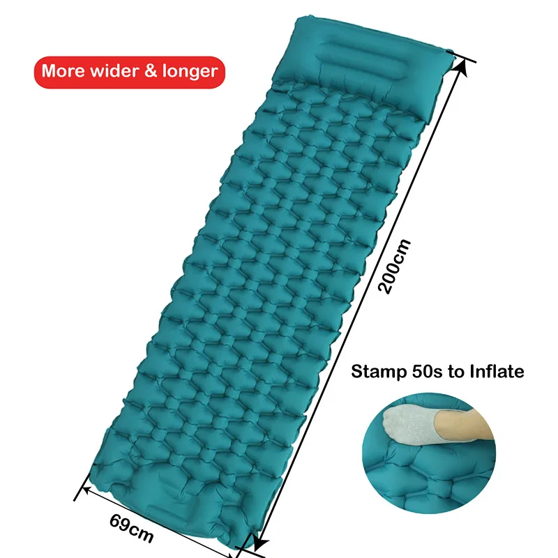 
Unique design large inflatable matress sleep air pad sleep well mat camp pad 