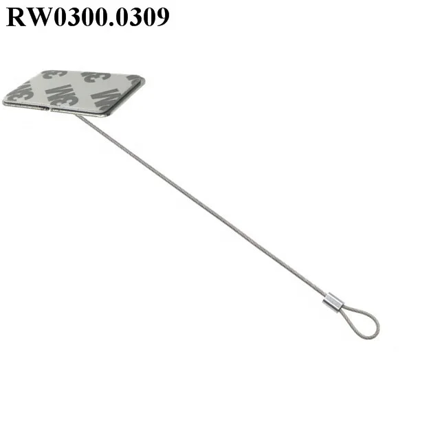 RuiWor RW03000309 Hanging pictures Thin wire steel cable assembly display with Adhesive metal Plate and Fixed Loop