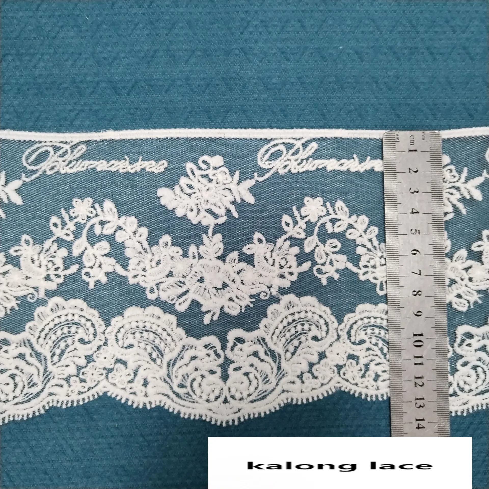 Width 14 cm Polyester Embroidered Soft Mesh Milk Silk Lace White Tulle Lace Trim for Garments Bridal Dress
