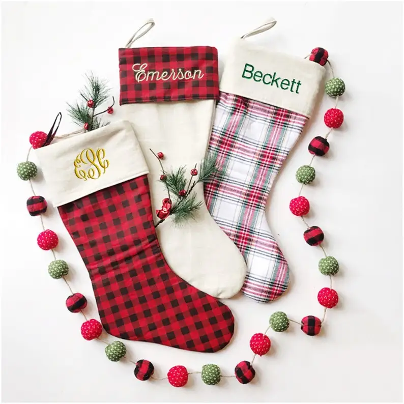 Luxury Christmas Stocking Christmas Stockings For Embroidery Custom Christmas Stocking