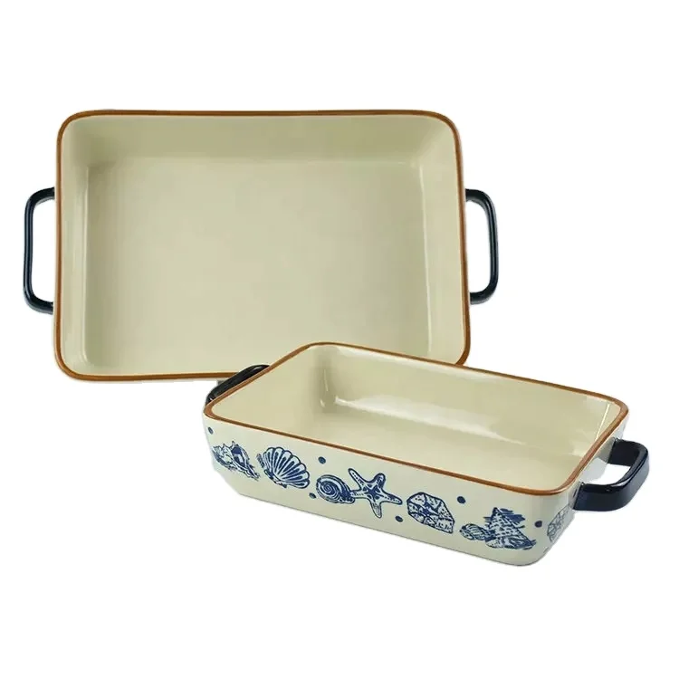 Высококачественная Белая прямоугольная тарелка для выпечки лазаньи