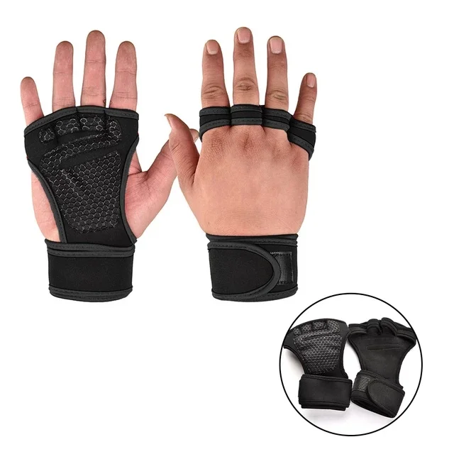 Weight Lifting Training Gloves for Women Men Fitness Sports Body Building Gymnastics Grips Gym Hand Palm Wrist Protector Gloves