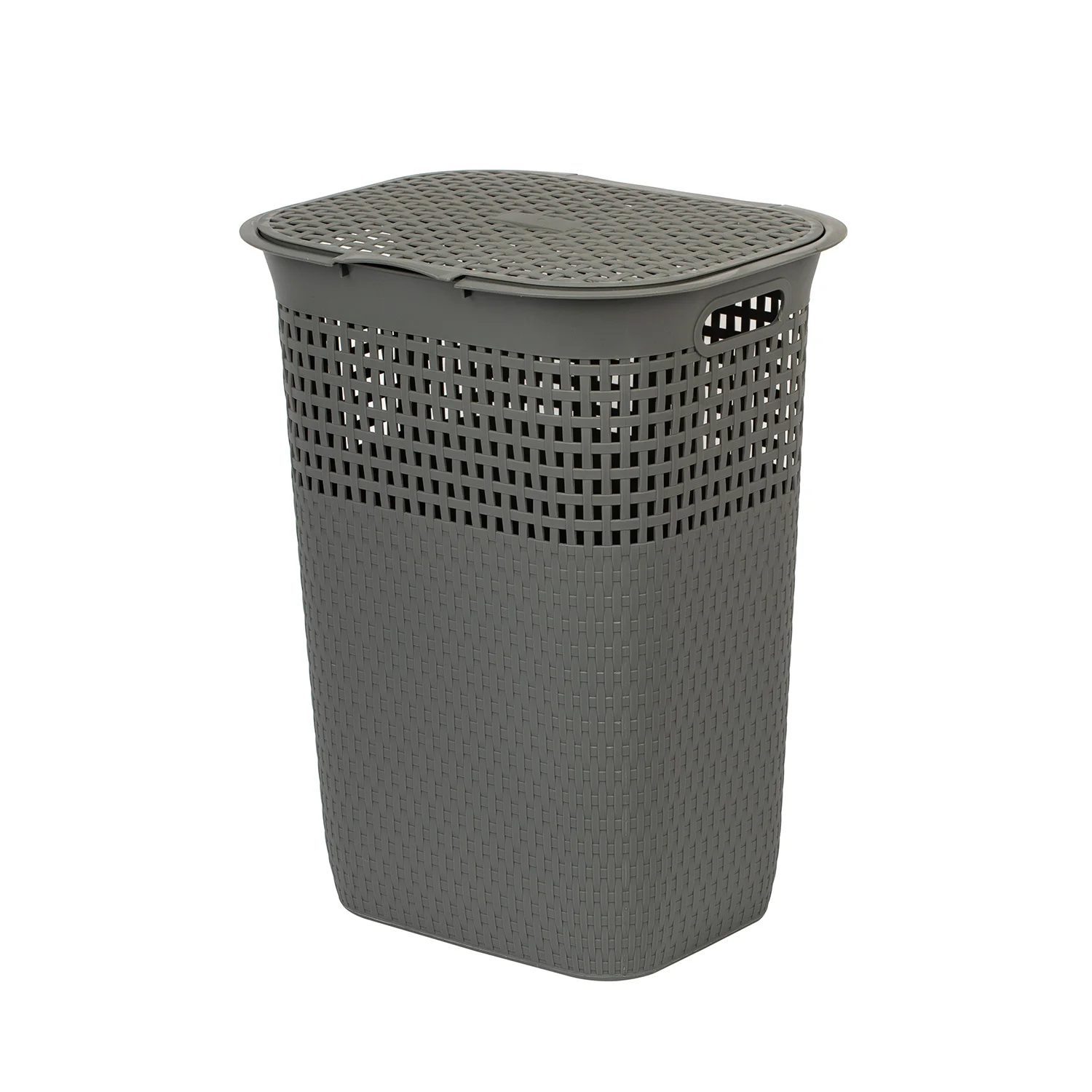 GREENSIDE Influencer-loved Woven Grey Plastic Laundry Baskets Storage Laundry Baskets With Lid Sample Accepted