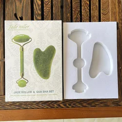 Muscle Relaxing Slimming Gift Facial Tools Face Massager Gua Sha Set Jade Roller For Skin Care Routine And Puffiness